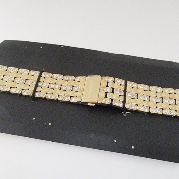 COACH - Crystal Watch Strap Gold Tone - Picture 2 of 9